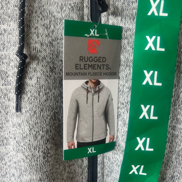 Other - Gray Zip Up Sweater with Hood

RUGGED ELEMENTS.
MOUNTAIN FLEECE HOODIE
New XL